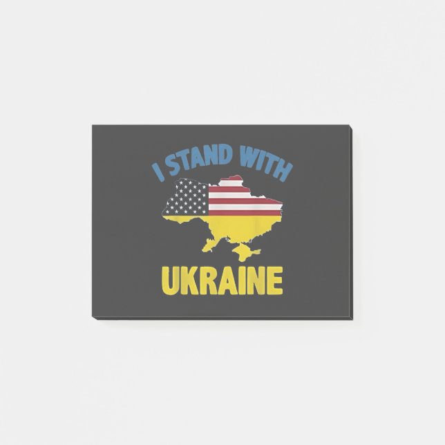 Jag står på Ukrainas sida Post-it Block (Framsida)