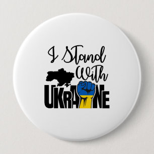 Jag står på Ukrainas sida Solidaritet Ukrain Knapp