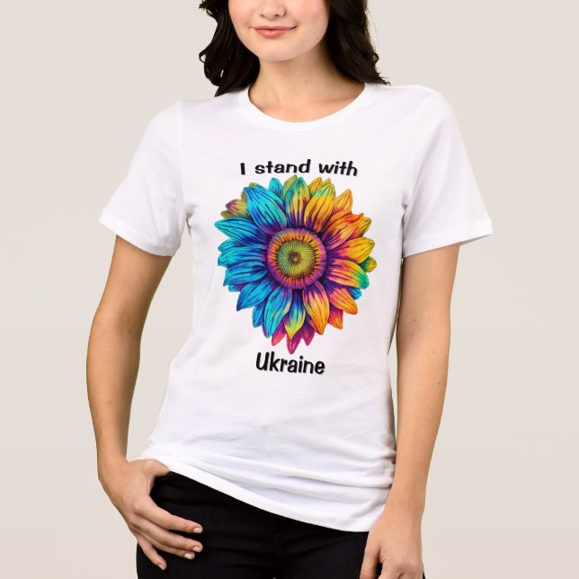 Jag står på Ukrainas sida T Shirt (Framsida)