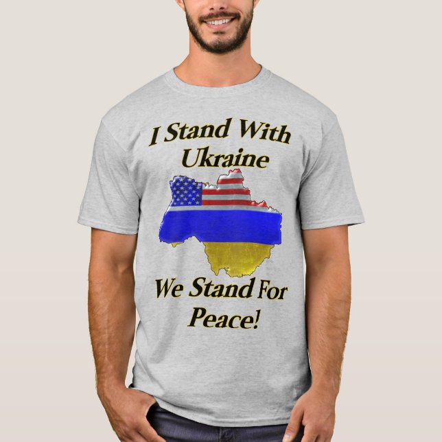 Jag står på Ukrainas sida T Shirt (Framsida)