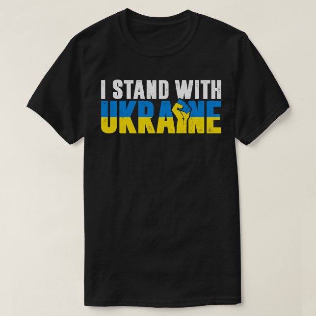 Jag står på Ukrainas sida T Shirt (Design framsida)