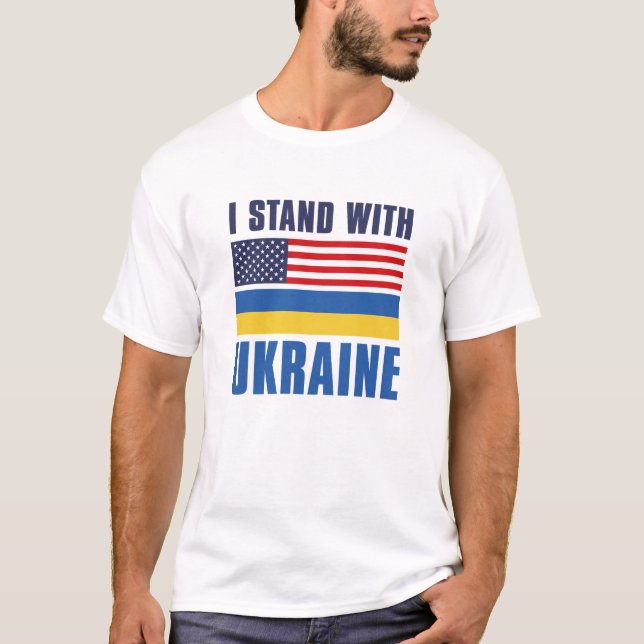 Jag står på Ukrainas sida T Shirt (Framsida)