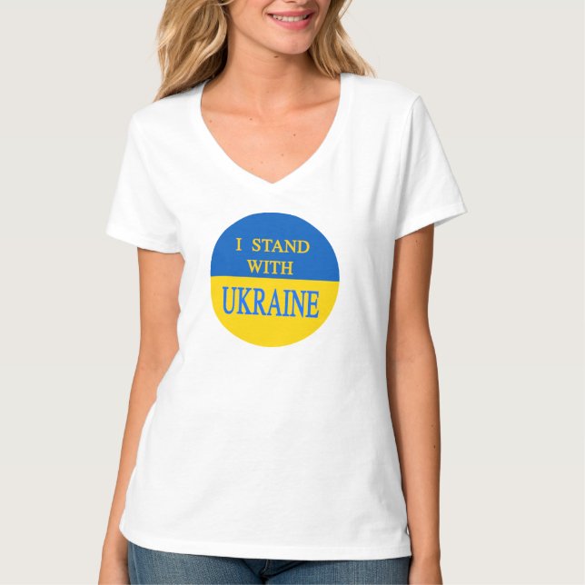 Jag står på Ukrainas sida T Shirt (Framsida)