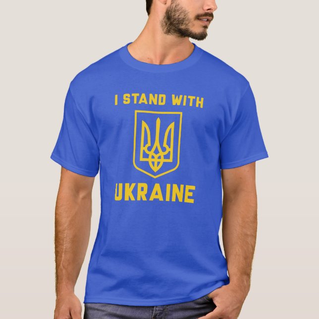 Jag står på Ukrainas sida T Shirt (Framsida)
