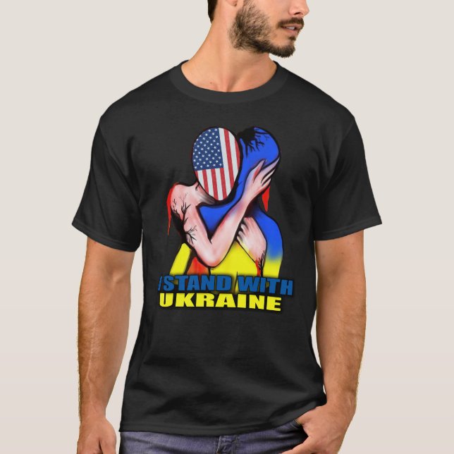 Jag står på Ukrainas sida T Shirt (Framsida)