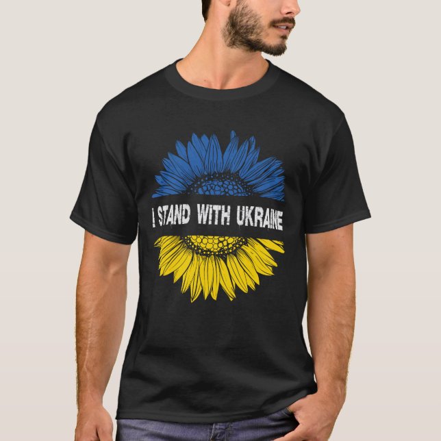 Jag står på Ukrainas sida T Shirt (Framsida)