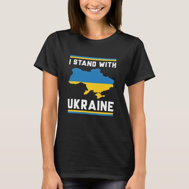 Jag står på Ukrainas sida T Shirt (Framsida)