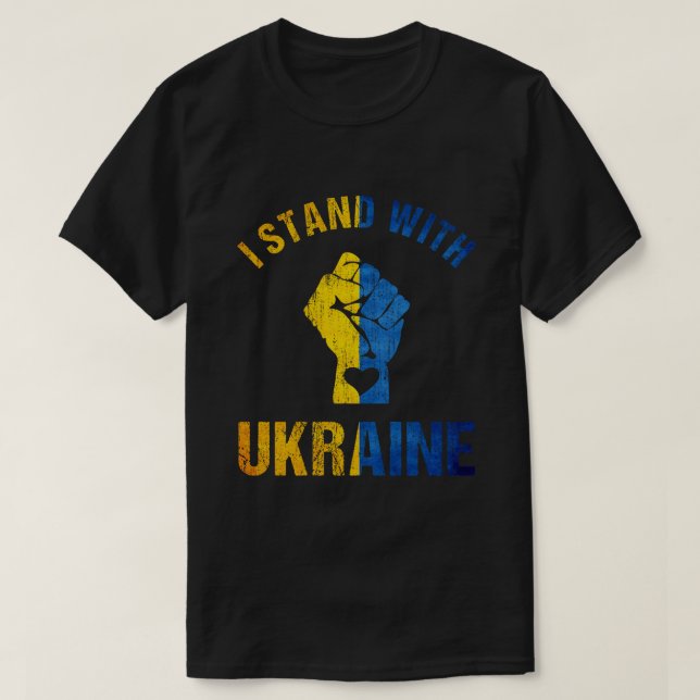 Jag står på Ukrainas sida T Shirt (Design framsida)