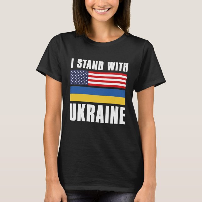 Jag står på Ukrainas sida T Shirt (Framsida)
