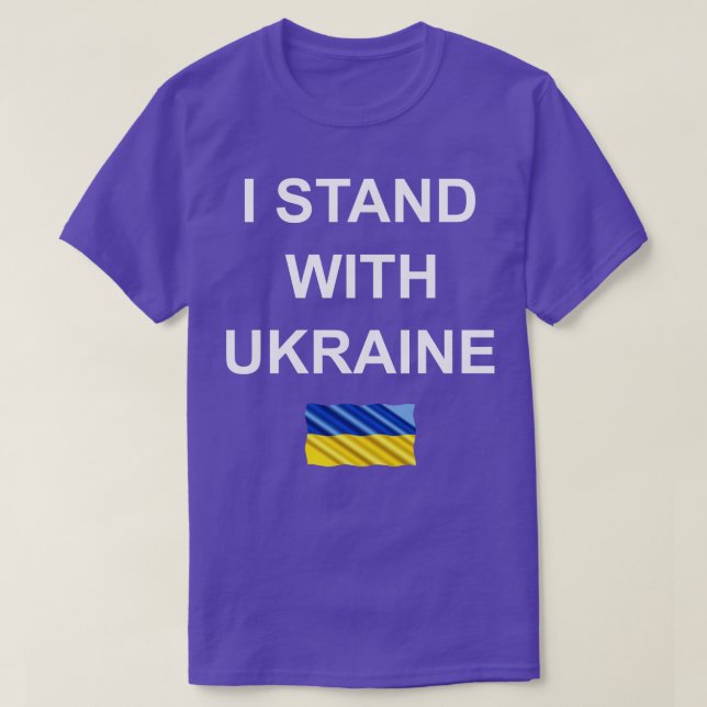 Jag står på Ukrainas sida T Shirt (Design framsida)