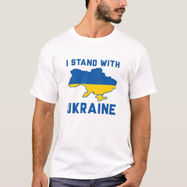 Jag står på Ukrainas sida T Shirt (Framsida)