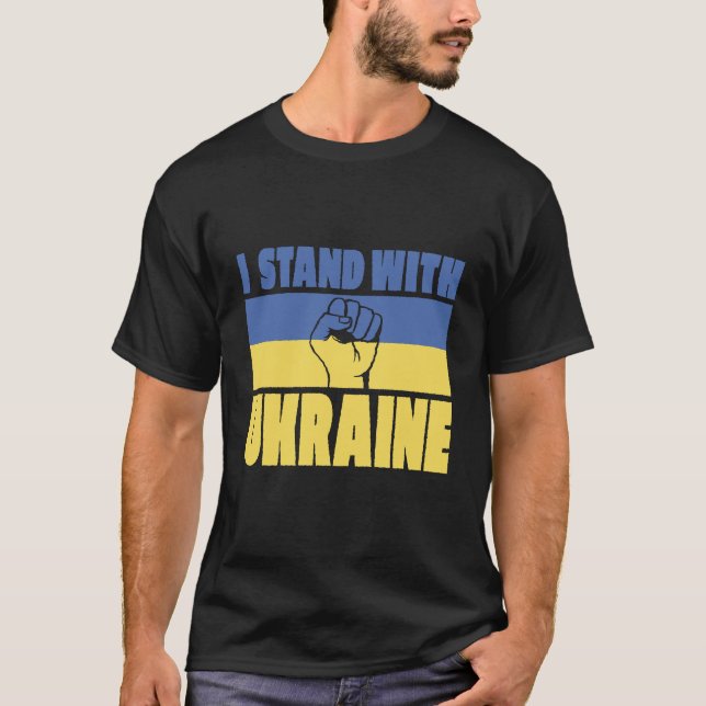 Jag står på Ukrainas sida T Shirt (Framsida)