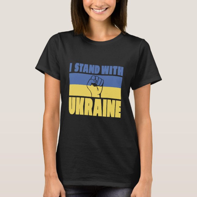 Jag står på Ukrainas sida T Shirt (Framsida)