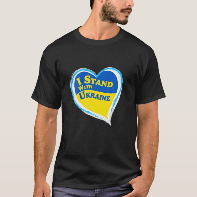 Jag står på Ukrainas sida T Shirt (Framsida)