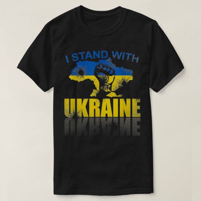 Jag står på Ukrainas sida T Shirt (Design framsida)