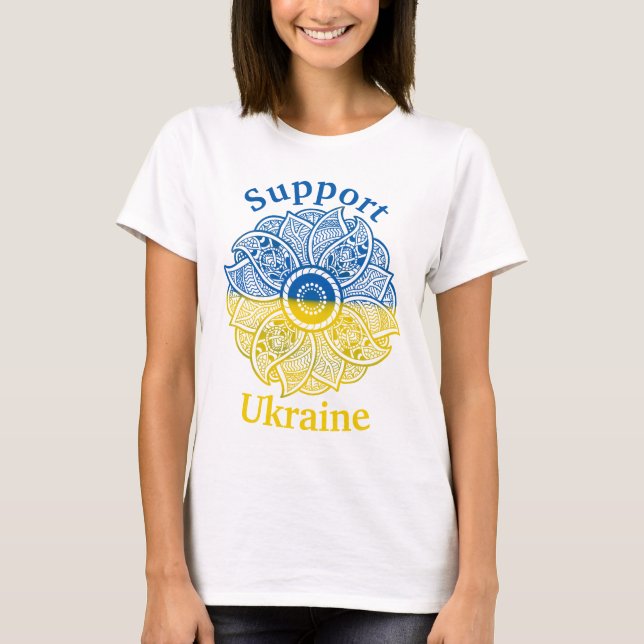 Jag står på Ukrainas sida T Shirt (Framsida)