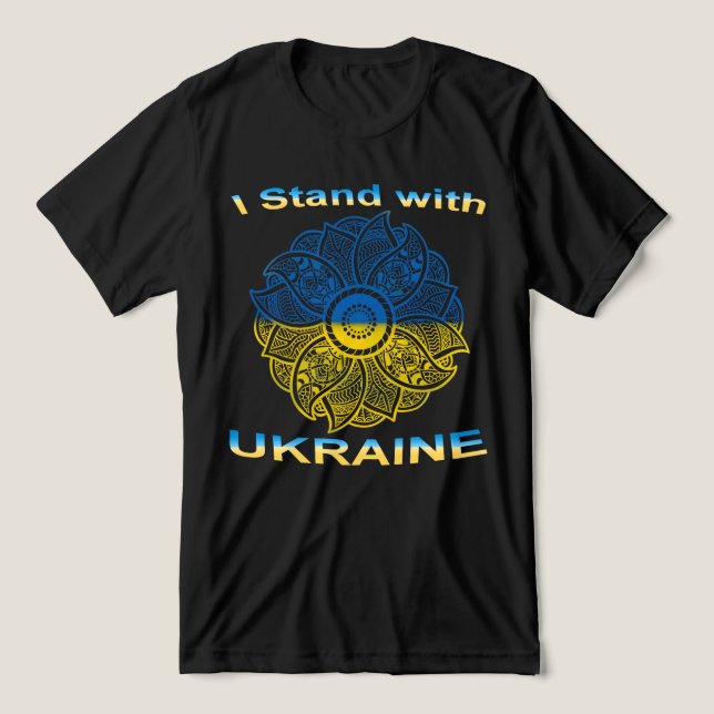 Jag står på Ukrainas sida T Shirt (Design Framsida)