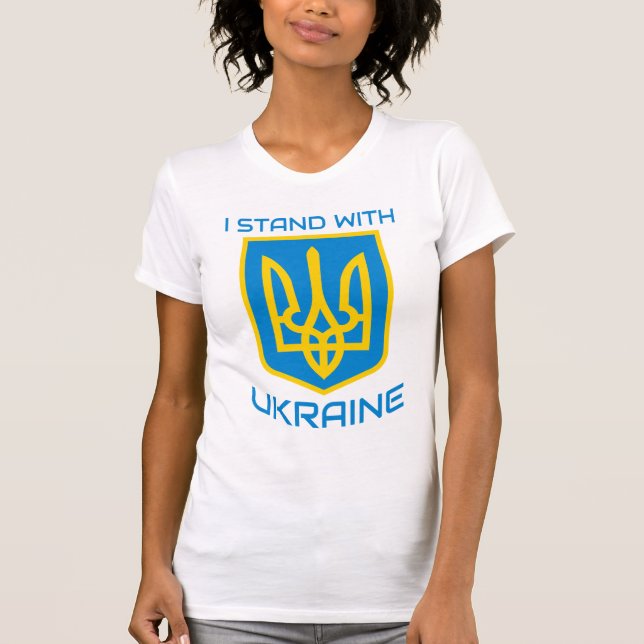 Jag står på Ukrainas sida T Shirt (Framsida)