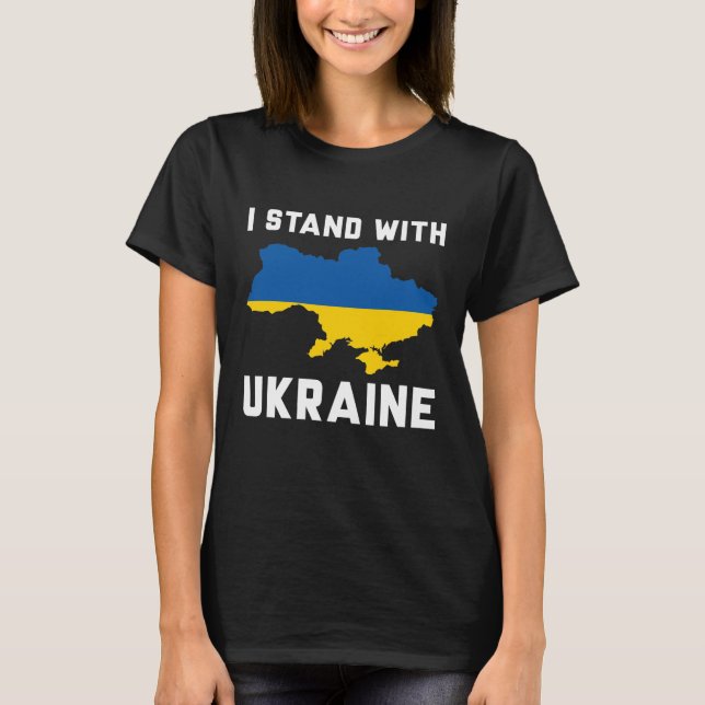 Jag står på Ukrainas sida T Shirt (Framsida)
