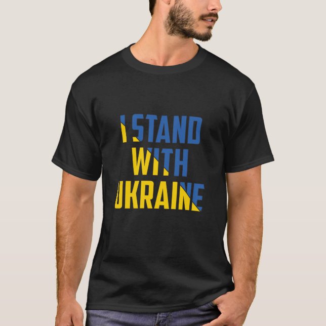 Jag står på Ukrainas sida T Shirt (Framsida)