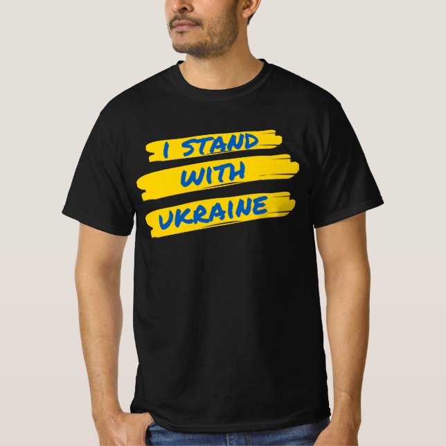 Jag står på Ukrainas sida T Shirt (Framsida)