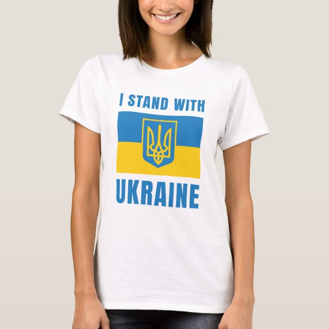 Jag står på Ukrainas sida T Shirt (Framsida)