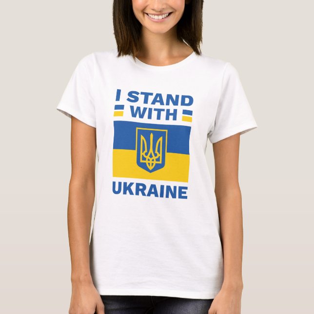 Jag står på Ukrainas sida T Shirt (Framsida)