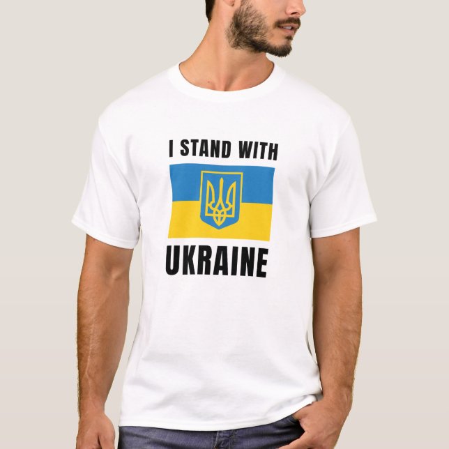 Jag står på Ukrainas sida T Shirt (Framsida)