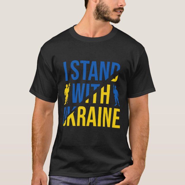 Jag står på Ukrainas sida T Shirt (Framsida)