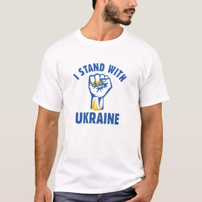Jag står på Ukrainas sida T Shirt (Framsida)