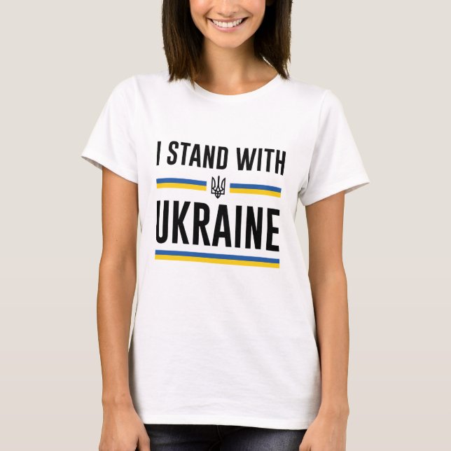 Jag står på Ukrainas sida T Shirt (Framsida)