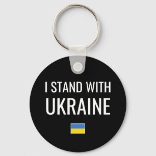 Jag står på Ukrainas sida Ukrainas nationella Fl Nyckelring