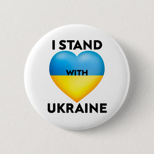Jag står på Ukrainas sida, vi stöder Ukraina Knapp