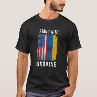 Jag står på Ukrainas Su Pport UKRAINE Ukrainas am T Shirt
