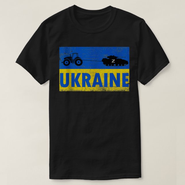 Jag står på Ukrainas underbara ukrainska Farmer St T Shirt (Design framsida)