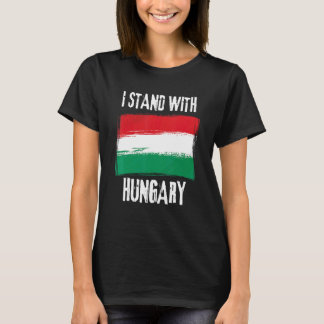 Jag står på Ungerns Flagga ungerska Flagga T Shirt