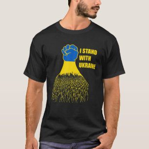 Jag står starkt med Ukraina och Ukraina Flagga Ukr T Shirt