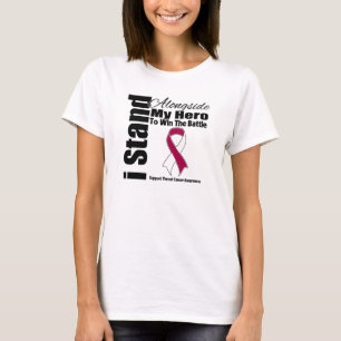 Jag står tillsammans med min hjältehalscancer t-shirt