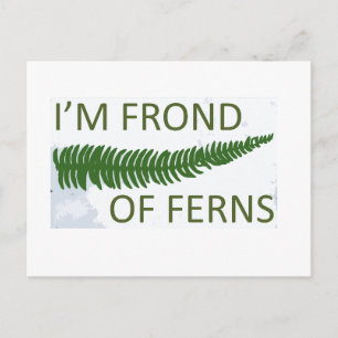 Jag står utanför Ferns Ferbn löv-design Vykort