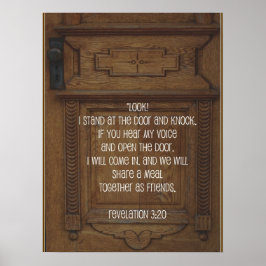 Jag står vid dörren och Poster. Poster
