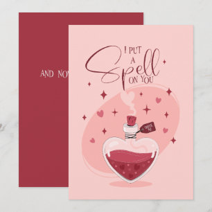 Jag stavar på dig Kärlek Potion Valentine Julkort