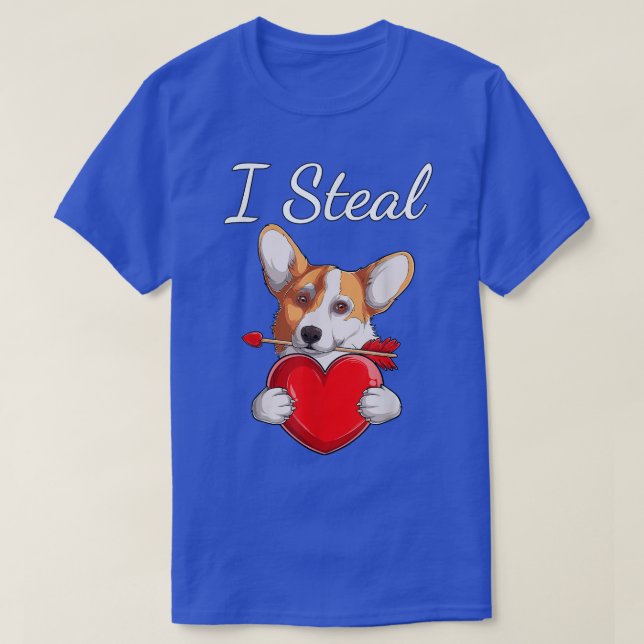 Jag Steal Hearts Boys Girls Kids Valentines day Cu T Shirt (Design framsida)