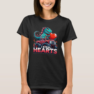 Jag Steal Hearts Dinosaur Valentine T Shirt