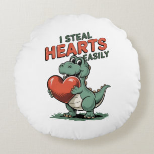 Jag steal Hearts Easily Round Pillow Rund Kudde
