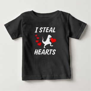 Jag Steal Hearts roliga pojkar Dinosaur Valentine  Tee Shirt