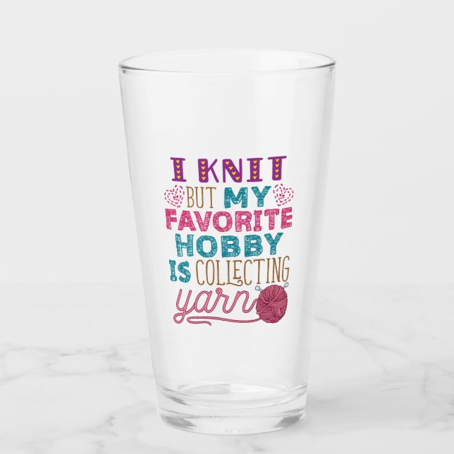 Jag Sticka, men min favorithobby samlar in garn Glaskopp (Framsida)