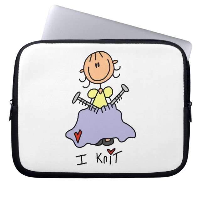 Jag stickar laptop sleeve (Framsidan)