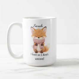 Jag stickar så jag inte faller sönder Kaffemugg