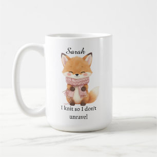 Jag stickar så jag inte faller sönder Kaffemugg