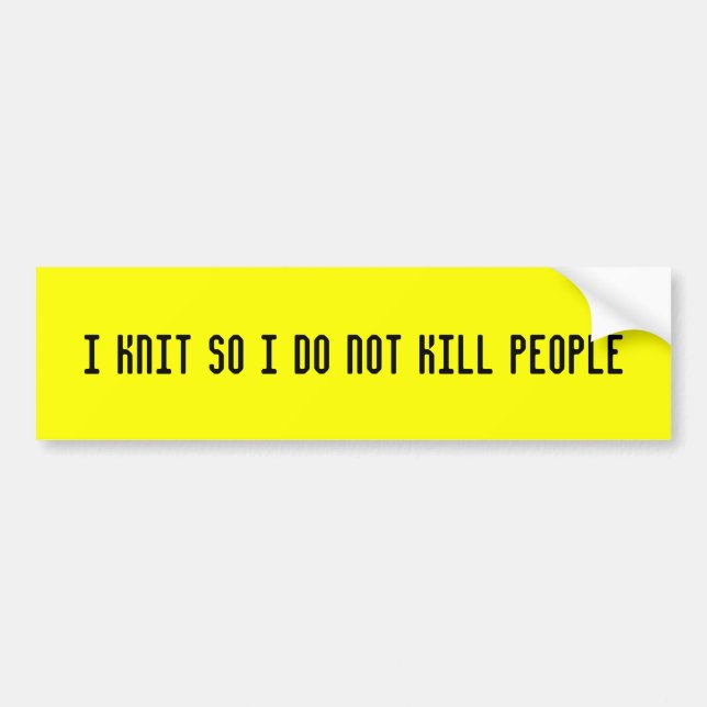 Jag sticker, så jag dödar inte folk bildekal (Framsidan)